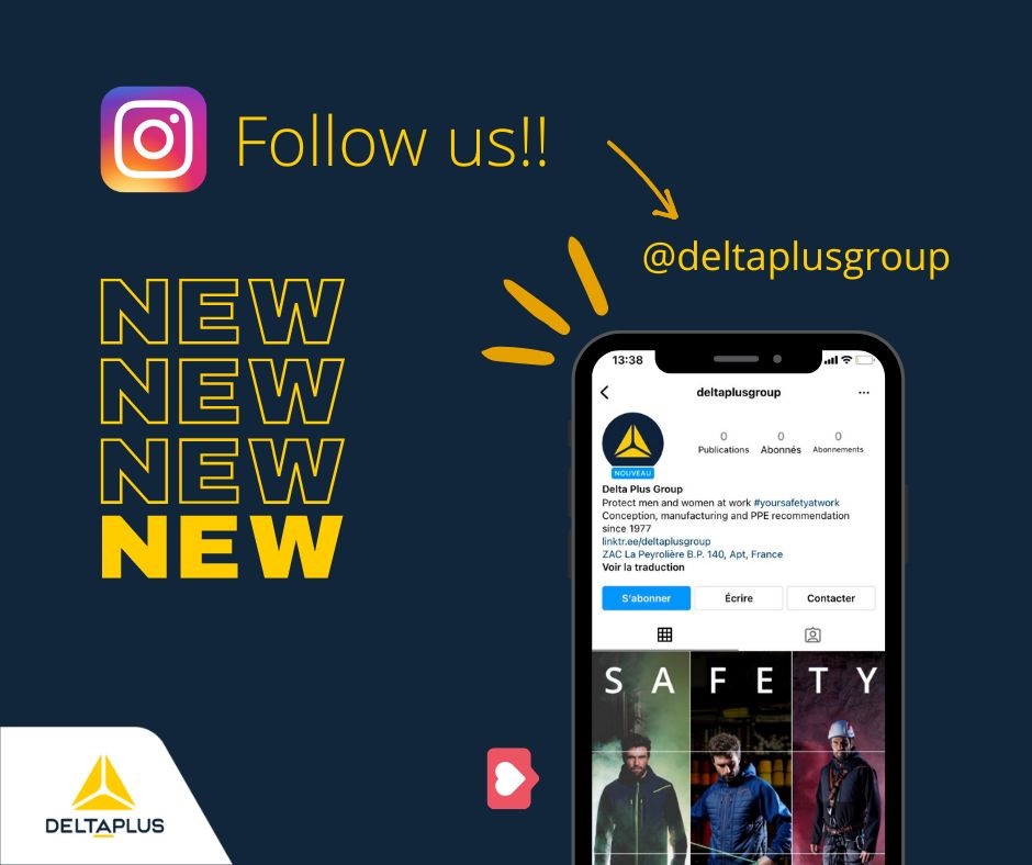 Delta Plus Group - Annonce d'ouverture du compte Instagram.