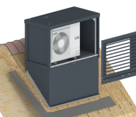 Caisson  en toiture pour PAC