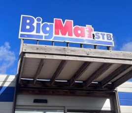 BigMat STB, logo en façade.