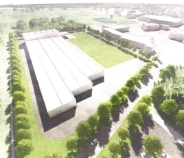 Perspective de la future usine 5.0 de Beignon (Morbihan).