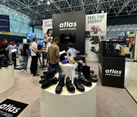 Stand d'Atlas Safety Shoes sur le salon Préventica Toulouse.