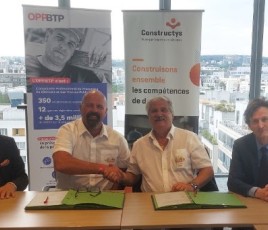 OPPBTP, signature de la convention de partenariat avec Constructys.