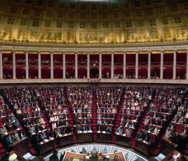 Séance à l'Assemblée nationale.