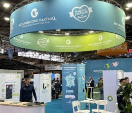 Stand de Bourgeois Global (Téréva et NED) sur la salon BePositive 2025 à Lyon.