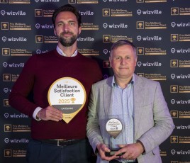 Trophées de la satisfaction clients 2025 organisés par WizVille - Gedimat et Gedibois reçoivent le trophée d'Or.