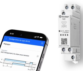 Finder relais temporisé modulaire 80.01 NFC matériel électrique