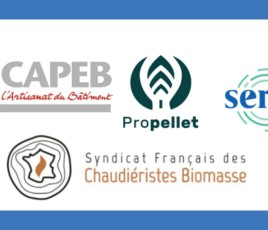 Logos CAPEB Propellet SER Syndicat français des chaudiéristes biomasse