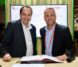 Jérôme Chambin, directeur Communication, Marketing et Relations Filière de GRDF, et Jérôme Pradal, directeur général d'Ariston France.