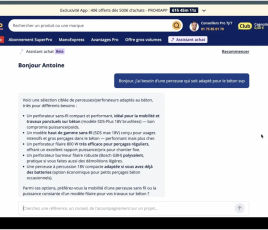 ManoManoPro et l'assistant d'achat à base d'IA conversationnelle.