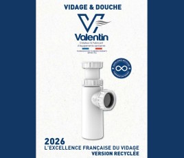 Catalogue 2026 de Valentin, entreprise spécialisée en plomberie et sanitaires