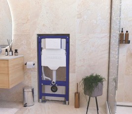 Bâti support avec broyeur intégré Saniwall Up Evo à carreler