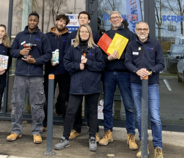 L'équipe du comptoir Screwfix de Metz intra-muros (Kingfisher Plc).