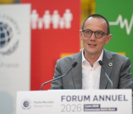Guillaume Texier, le PDG du groupe Rexel élu à la présidence du Pacte mondial de l'ONU Réseau France.