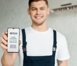 Application mobile d'Aircco, spécialiste et pure player de la pièce détachée pour le génie climatique.