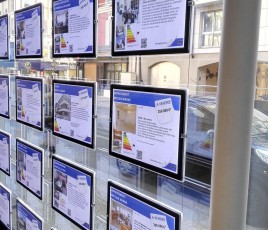 Devanture agence immobilière logement