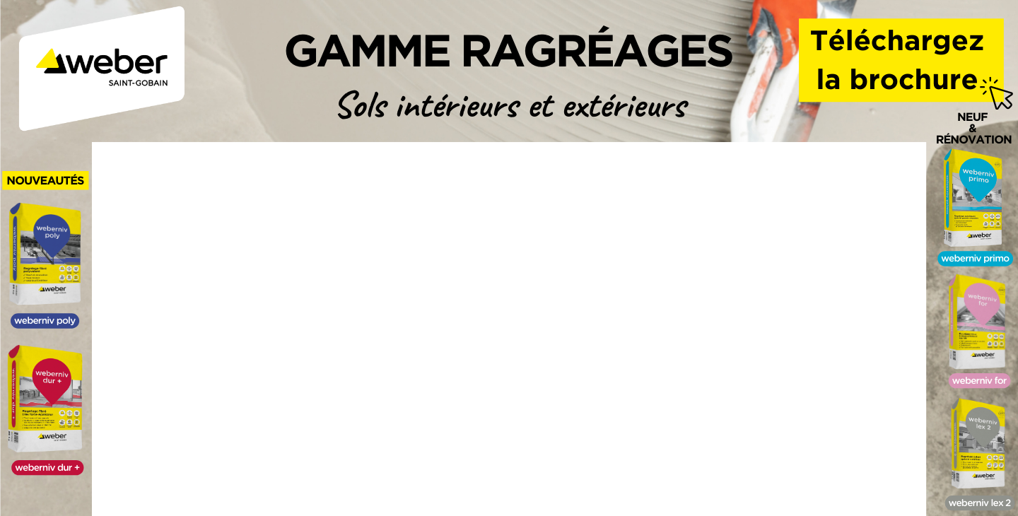 Weber - Gamme ragréages