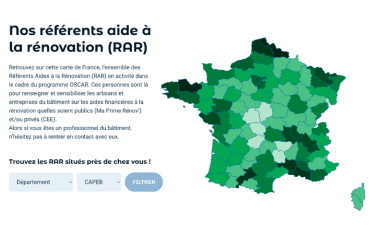 Carte France Oscar référents aide rénovation énergétique