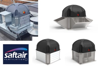 Tourelles Saftair Ventilation nouvelle gamme extraction des bâtiments désenfumage