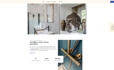 Site internet de Zaleoo, réseau de franchise en sanitaire.