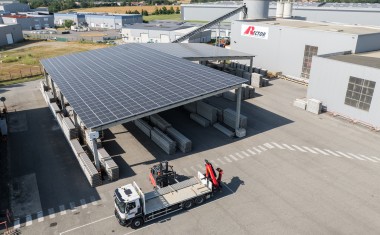 Rector Lesage ombrière solaire photovoltaïque béton préfabriqué