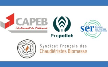 Logos CAPEB Propellet SER Syndicat français des chaudiéristes biomasse