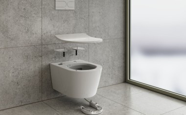 Visuel du système de toilettes proposé par Toto