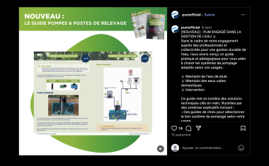 PUM, guide des pompes de relevage et systèmes de pompage - Septembre 2025.