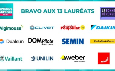 Awards Zepros Réno trophées de la rénovation logos des 13 lauréats
