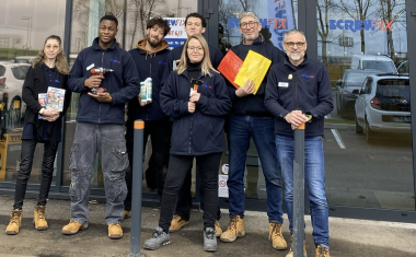 L'équipe du comptoir Screwfix de Metz intra-muros (Kingfisher Plc).