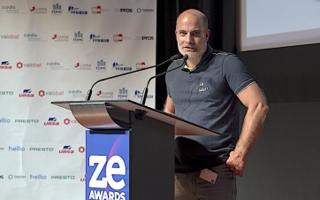 Stéphane Aria lors de la remise de son Ze Awards du Bati 2023