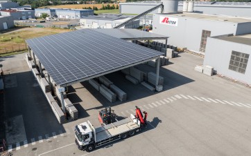 Rector Lesage ombrière solaire photovoltaïque béton préfabriqué