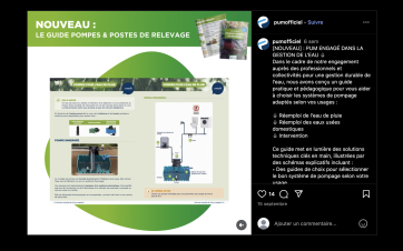 PUM, guide des pompes de relevage et systèmes de pompage - Septembre 2025.