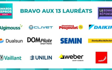Awards Zepros Réno trophées de la rénovation logos des 13 lauréats