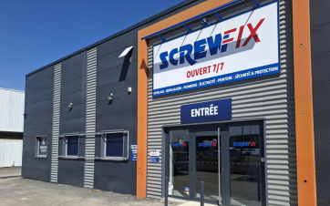 Comptoir Screwfix à Saint-Sébastien-sur-Loire, près de Nantes (Loire-Atlantique).
