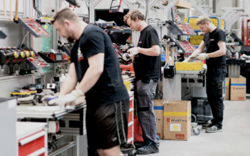 Atelier SAV chez Würth France.