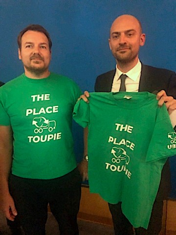 Olivier Billa avec Jean-Noël Barrot, Ministre Délégué chargé de la Transition numérique et des Télécommunications