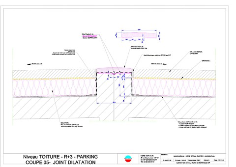 XPS en isolation inversée pour le parking du bâtiment Exotec