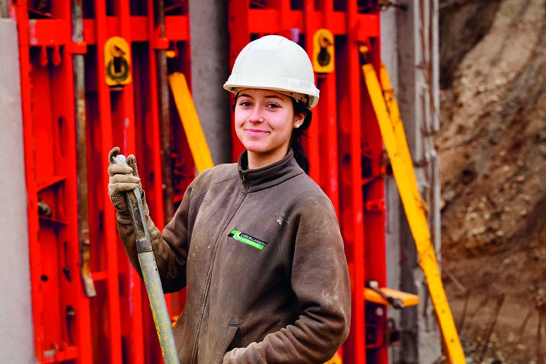 Morgane, l'une des apprenties dans la campagne 2025 du CCCA-BTP.
