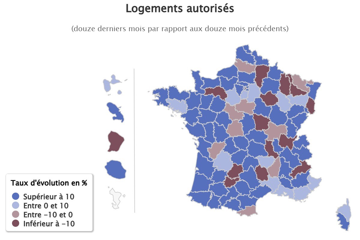 Carte logements-autorisé par région