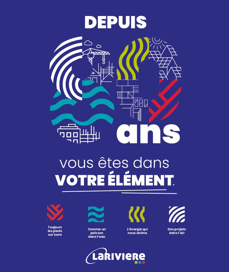 Nouvelle identité de marque de Lariviere pour ses 80 ans.