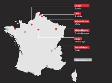 L'Ecole du Toit : implantations des centres de formation.