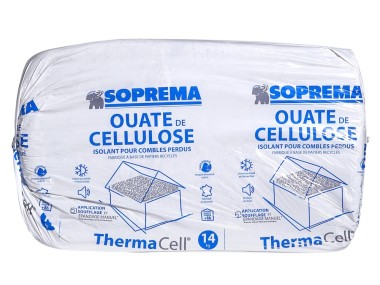 La Ouate de cellulose THERMACELL qui est un isolant thermoacoustique biosourcé pour les combles est fabriquée en Gironde