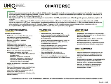 Charte RSE de l'Uniq.