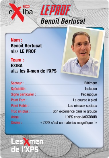 La fiche d'identité de Benoît Bertucat, l'un des 4 X-Men de l'XPS