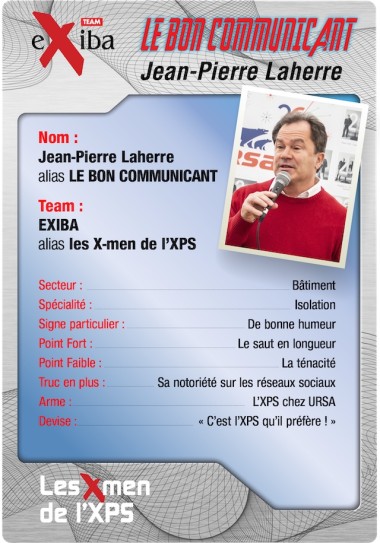 La fiche d'identité de Jean-Pierre Laherre, l'un des 4 X-Men de l'XPS