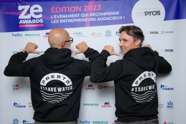 Jean-Luc Joguet et Thierry Vivier lors des Ze Awards du bâtiment 2023