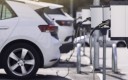 Recharge d'un véhicule électrique.