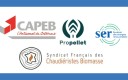Logos CAPEB Propellet SER Syndicat français des chaudiéristes biomasse